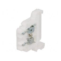Conector de Șine 0,5-2,5mm² 1 Piste 2 Borne Alb TS35 | Electronic-mag.ro | Componente Electronice