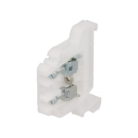 Conector de Șine 0,5-2,5mm² 1 Piste 2 Borne Alb TS35 | Electronic-mag.ro | Componente Electronice