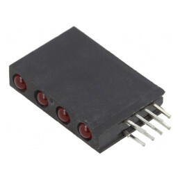 LED Roșu 3mm Difuz 40° 20mA 4 Diode | Electronic-mag.ro | Componente Electronice