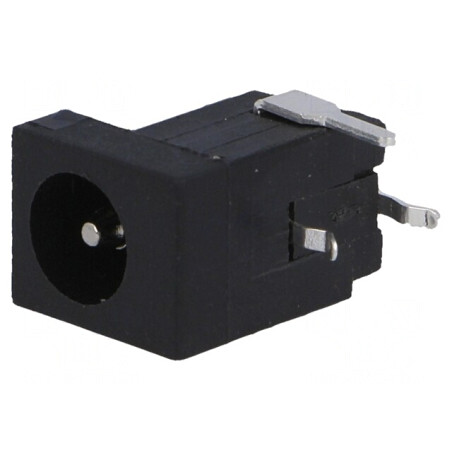 Conector Alimentare DC Tată 5,5/2,1-2,5mm THT Negru 5A 12V | Electronic-mag.ro | Componente Electronice
