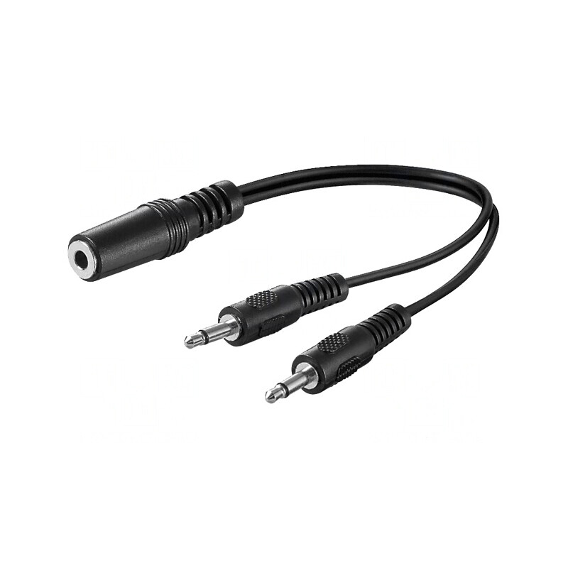 Cablu Audio Jack 3.5mm 2pin la 3pin 0.2m | Electronic-mag.ro | Componente Electronice