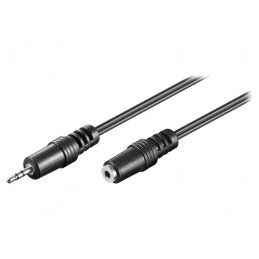 Cablu Audio Jack 2,5mm 3Pin 2m Negru | Electronic-mag.ro | Componente Electronice