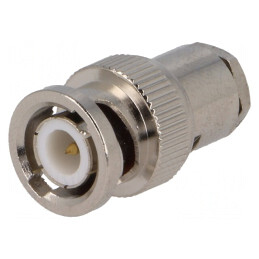 Mufă BNC Tată Drept 75Ω pentru Cablu PTFE | Electronic-mag.ro | Componente Electronice