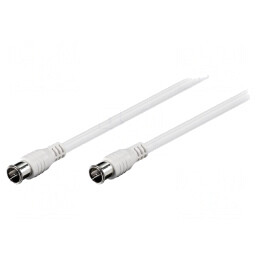 Cablu TV 75Ω 1,5m Alb Mufe Quick Conectare | Electronic-mag.ro | Componente Electronice