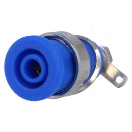 Soclu Banană 4mm 32A Albastru pentru Panou | Electronic-mag.ro | Componente Electronice