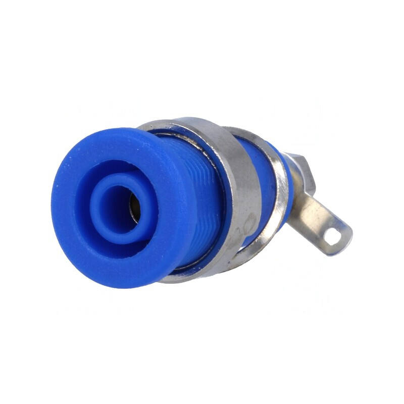 Soclu Banană 4mm 32A Albastru pentru Panou | Electronic-mag.ro | Componente Electronice
