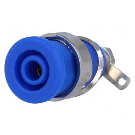 Soclu Banană 4mm 32A Albastru pentru Panou | Electronic-mag.ro | Componente Electronice