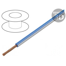 Cablu electric FLRY-B 1x0.5mm2 albastru-alb 60V | Electronic-mag.ro | Componente Electronice
