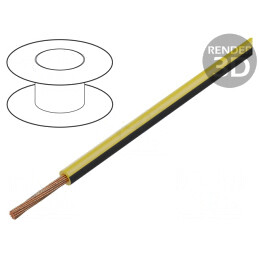 Cablu Auto FLRY-B 1x0,5mm2 PVC Galben-Negru 60V | Electronic-mag.ro | Componente Electronice
