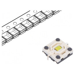 Microîntrerupător TACT cu LED SMT 12V 0,05A | Electronic-mag.ro | Componente Electronice