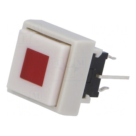Comutator Tastatură DPDT Albă LED Roșie 30VDC 0,1A THT | Electronic-mag.ro | Componente Electronice