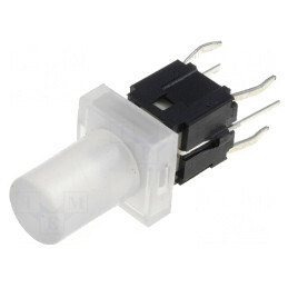 Comutator Tastatură SPST-NO cu LED Incolor 12V | Electronic-mag.ro | Componente Electronice