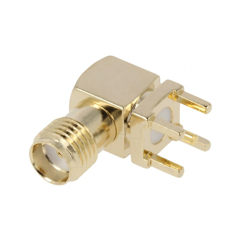 Soclu SMA Mamă Drept PTFE Aurit pentru Panou | Electronic-mag.ro | Componente Electronice