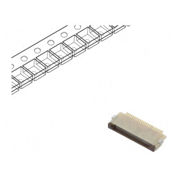 Conector FFC/FPC Orizontal 24 Pin ZIF | Electronic-mag.ro | Componente Electronice