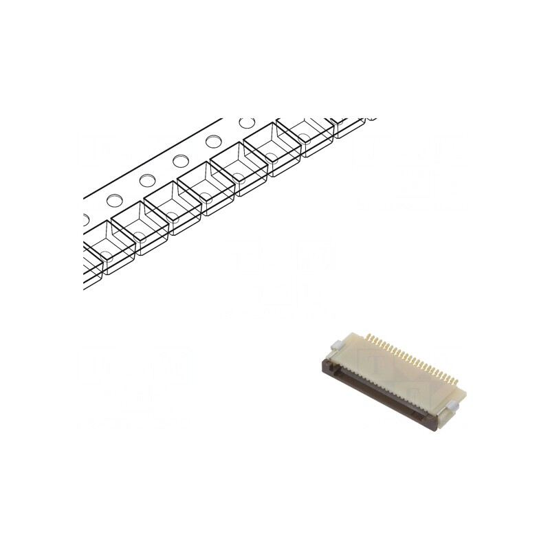 Conector FFC/FPC Orizontal 24 Pin ZIF | Electronic-mag.ro | Componente Electronice