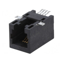 Soclu RJ9 4P4C SMT Orizontal Cat 5 | Electronic-mag.ro | Componente Electronice