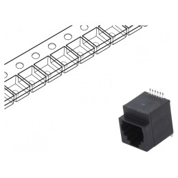 Soclu RJ12 6P6C SMT Vertical | Electronic-mag.ro | Componente Electronice