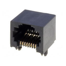 Soclu RJ45 8P8C Cat3 Aurit Profil Jos | Electronic-mag.ro | Componente Electronice