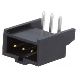 Soclu Dreptunghiular Tată C-Grid III 2.54mm 3 PIN THT Aurit | Electronic-mag.ro | Componente Electronice