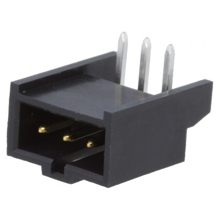 Soclu Dreptunghiular Tată C-Grid III 2.54mm 3 PIN THT Aurit | Electronic-mag.ro | Componente Electronice