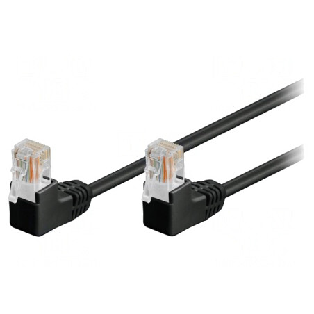 Patch Cord UTP Cat5e Negru 1m | Electronic-mag.ro | Componente Electronice