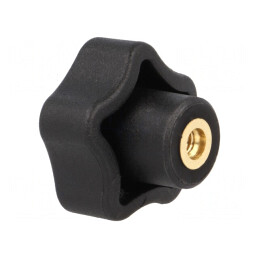 Buton Reglare 25mm M4 Negru | Electronic-mag.ro | Componente Electronice