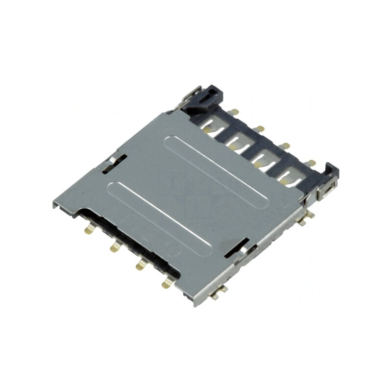 Conector pentru carduri Micro SIM cu mâner articulat SMT | Electronic-mag.ro | Componente Electronice