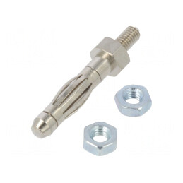 Mufă Banană 4mm 32A Nichelată | Electronic-mag.ro | Componente Electronice