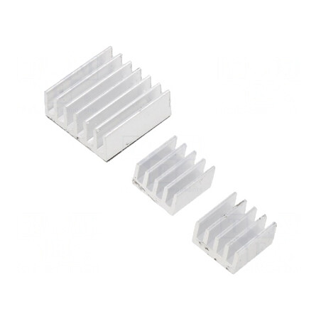 Radiator cu aripioare pentru Raspberry Pi argintiu | Electronic-mag.ro | Componente Electronice