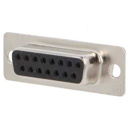 Conector D-Sub 15 PIN Mamă Aurit pentru Lipire pe Cablu | Electronic-mag.ro | Componente Electronice