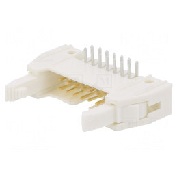 Soclu IDC 14 pini cu ejector 2,54mm THT unghi | Electronic-mag.ro | Componente Electronice