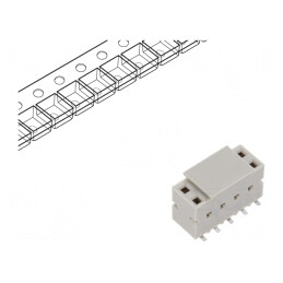 Soclu; PCB-PCB; mamă; PIN: 10; 2,54mm; SMT; Dubox®; aurit; verticale