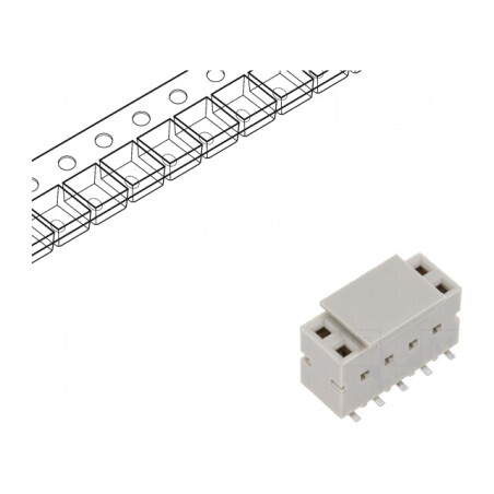 Soclu PCB-PCB 10 pini 2,54mm SMT Dubox aurit vertical | Electronic-mag.ro | Componente Electronice