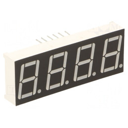 Afișaj LED 7 Segmente Galben 4 Digits 14.2mm | Electronic-mag.ro | Componente Electronice