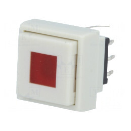 Comutator tastatură DPDT LED roșie albă THT | Electronic-mag.ro | Componente Electronice