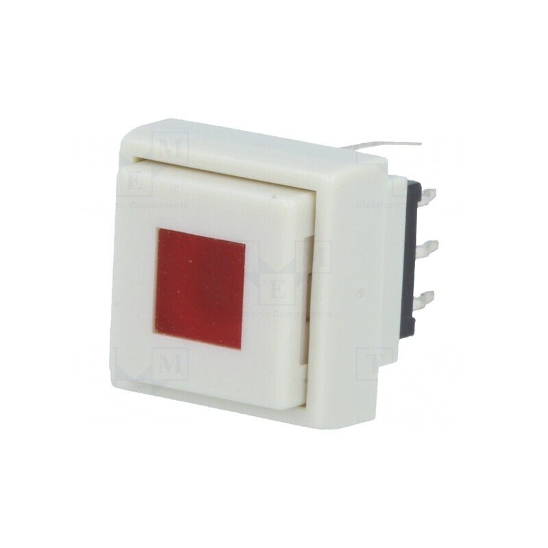 Comutator tastatură DPDT LED roșie albă THT | Electronic-mag.ro | Componente Electronice