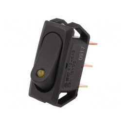 Comutator Basculant SPST ON-OFF 25A 12V Negru cu LED | Electronic-mag.ro | Componente Electronice
