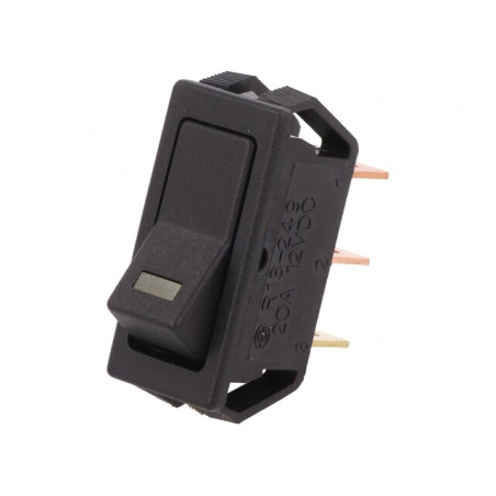 Comutator Rocker SPST ON-OFF 20A 12V Negru cu LED | Electronic-mag.ro | Componente Electronice
