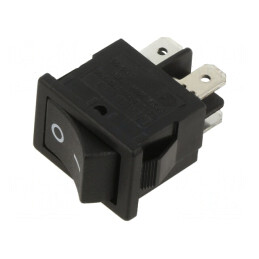 Întrerupător Basculant DPST 10A/250VAC Negru | Electronic-mag.ro | Componente Electronice
