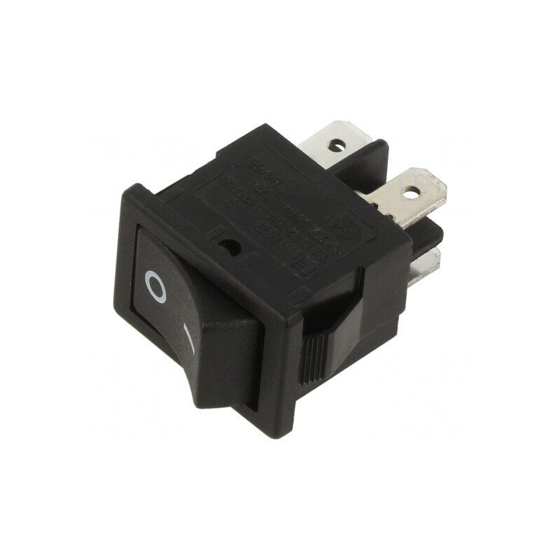 Întrerupător Basculant DPST 10A/250VAC Negru | Electronic-mag.ro | Componente Electronice