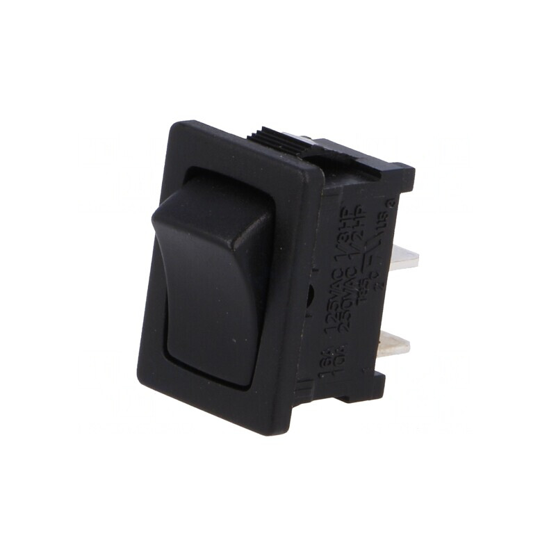 Rocker Switch SPST ON-OFF 10A 250VAC Black | Electronic-mag.ro | Componente Electronice