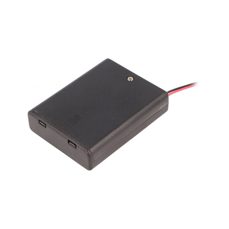 Suport Baterii AAA cu Comutator și Cabluri Negru 150mm | Electronic-mag.ro | Componente Electronice