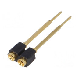 Şir Pini Mamă 2.54mm THT 1x2 Aurit | Electronic-mag.ro | Componente Electronice