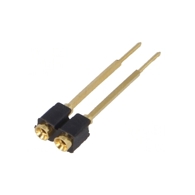 Şir Pini Mamă 2.54mm THT 1x2 Aurit | Electronic-mag.ro | Componente Electronice