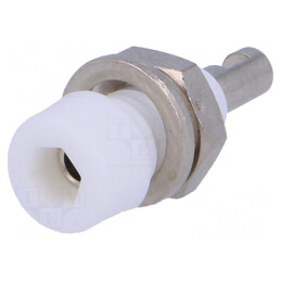 Soclu Banană 2mm 10A Alb pentru Lipire | Electronic-mag.ro | Componente Electronice