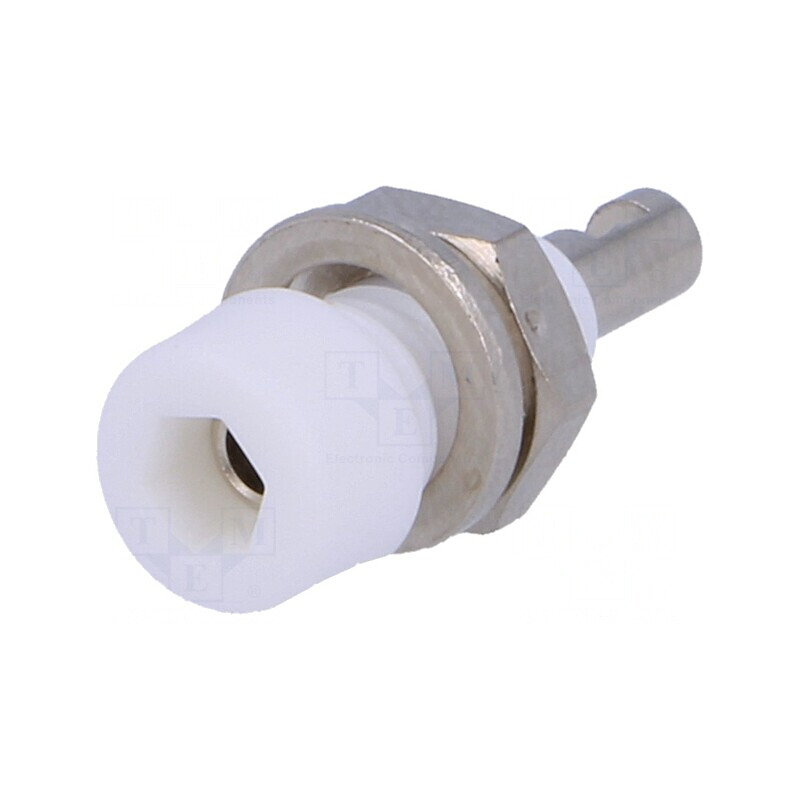 Soclu Banană 2mm 10A Alb pentru Lipire | Electronic-mag.ro | Componente Electronice