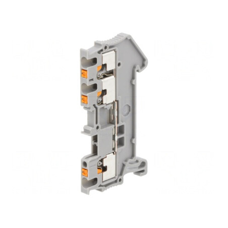 Conector Îmbinare Șine 0,14-1,5mm2 3 Borne Gri PT | Electronic-mag.ro | Componente Electronice