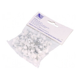 Suport Alb pentru Cablu Plat YDYp 3x1 - 100 buc. | Electronic-mag.ro | Componente Electronice