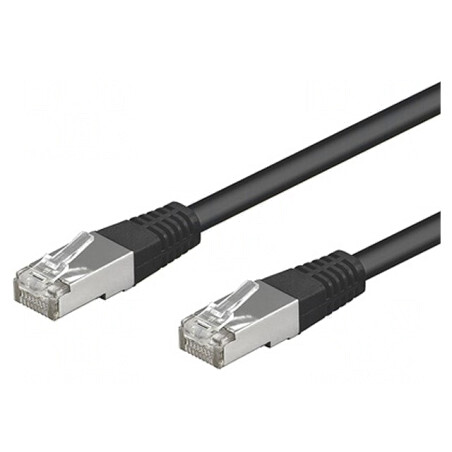Patch Cord SF/UTP Cat 5e 1m Negru | Electronic-mag.ro | Componente Electronice