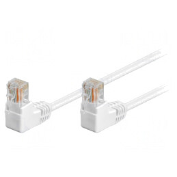 Patch cord U/UTP Cat5e alb 1m PVC 26AWG | Electronic-mag.ro | Componente Electronice
